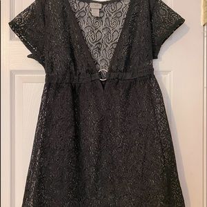 Contour black lace dress/coverup size small